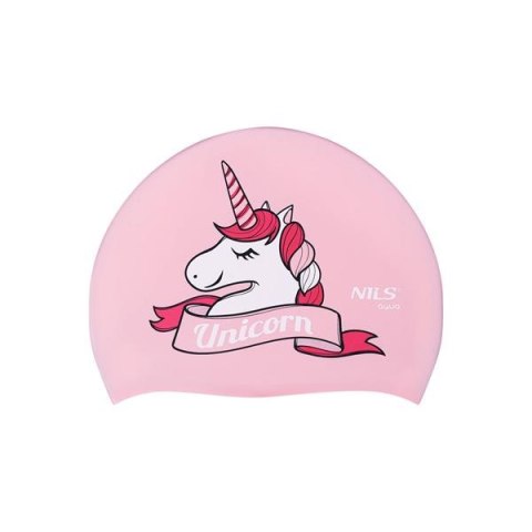 NILS AQUA NQC UNICORN RÓŻOWY DZIECIĘCY CZEPEK SILIKONOWY NILS AQUA NILS AQUA NQC UNICORN RÓŻOWY DZIECIĘCY CZEPEK SILIKONOWY NILS AQUA