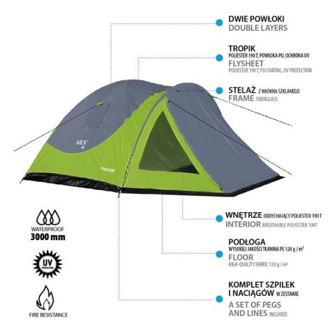 NILS CAMP NC6006 ZIELONO-SZARY NAMIOT KEMPINGOWY DISCOVERY NILS CAMP NILS CAMP NC6006 ZIELONO-SZARY NAMIOT KEMPINGOWY DISCOVERY NILS CAMP