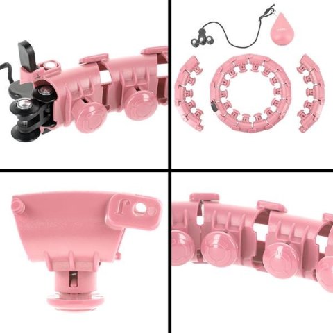 HMS ZESTAW HULA HOP HHW01 PINK Z WYPUSTKAMI I OBCIĄŻNIKIEM HMS + PAS BR163 RED HMS ZESTAW HULA HOP HHW01 PINK Z WYPUSTKAMI I OBCIĄŻNIKIEM HMS + PAS BR163 RED