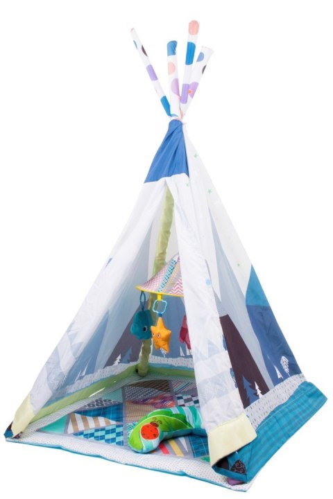 Mata edukacyjna dla niemowląt Namiot Tipi 2w1 Zwierzątka 82x82x140 cm Mata edukacyjna dla niemowląt Namiot Tipi 2w1 Zwierzątka 82x82x140 cm