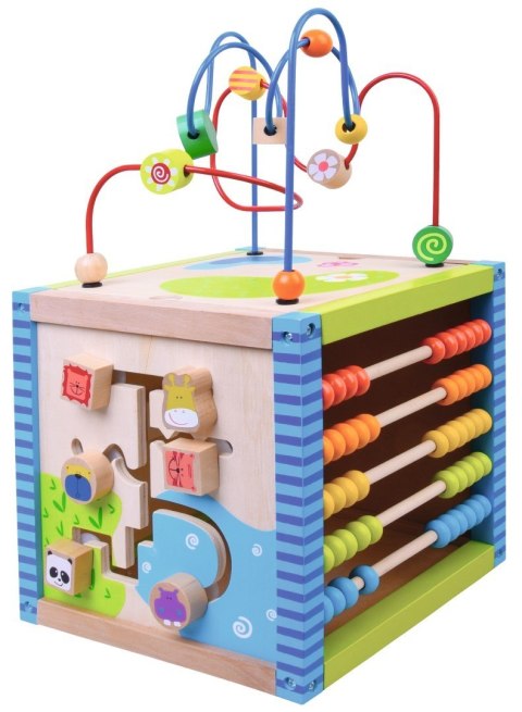 Zabawka drewniana kostka edukacyjna manipulacyjna sorter XL 30 cm Zabawka drewniana kostka edukacyjna manipulacyjna sorter XL 30 cm