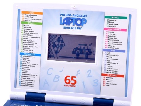 Laptop edukacyjny polsko angielski 65funkcji ZA3321 Laptop edukacyjny polsko angielski 65funkcji ZA3321