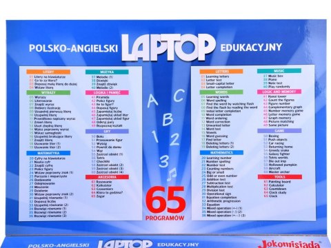 Laptop edukacyjny polsko angielski 65funkcji ZA3321 Laptop edukacyjny polsko angielski 65funkcji ZA3321