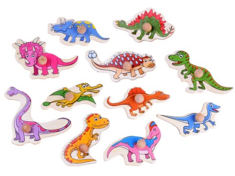 Puzzle drewniane dinozaury 11 ele. układanka drewniany sorter ZA4723 Puzzle drewniane dinozaury 11 ele. układanka drewniany sorter ZA4723