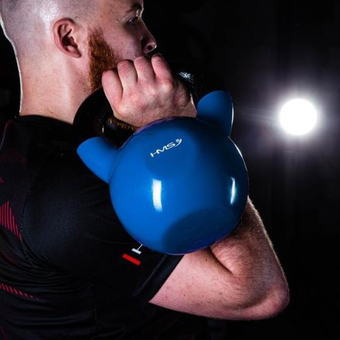 HMS KNV04 BLUE KETTLEBELL ŻELIWNY POKRYTY WINYLEM HMS HMS KNV04 BLUE KETTLEBELL ŻELIWNY POKRYTY WINYLEM HMS