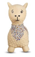 Skoczek gumowy dla dzieci ALPAKA 55 cm beż z bandaną do skakania z pompką Skoczek gumowy dla dzieci ALPAKA 55 cm beż z bandaną do skakania z pompką