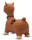 Skoczek gumowy dla dzieci ALPAKA 55 cm brązowa z muszką do skakania z pompką Skoczek gumowy dla dzieci ALPAKA 55 cm brązowa z muszką do skakania z pompką
