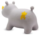 Skoczek gumowy dla dzieci NOSOROŻEC 57 cm szary z bandaną do skakania i z pompką Skoczek gumowy dla dzieci NOSOROŻEC 57 cm szary z bandaną do skakania i z pompką