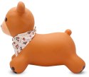Skoczek gumowy dla dzieci TEDDY 52 cm brązowy z bandaną do skakania z pompką Skoczek gumowy dla dzieci TEDDY 52 cm brązowy z bandaną do skakania z pompką