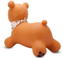 Skoczek gumowy dla dzieci TEDDY 52 cm brązowy z bandaną do skakania z pompką Skoczek gumowy dla dzieci TEDDY 52 cm brązowy z bandaną do skakania z pompką