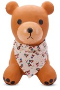 Skoczek gumowy dla dzieci TEDDY 52 cm brązowy z bandaną do skakania z pompką Skoczek gumowy dla dzieci TEDDY 52 cm brązowy z bandaną do skakania z pompką