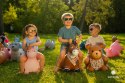 Skoczek gumowy dla dzieci TEDDY 52 cm brązowy z bandaną do skakania z pompką Skoczek gumowy dla dzieci TEDDY 52 cm brązowy z bandaną do skakania z pompką