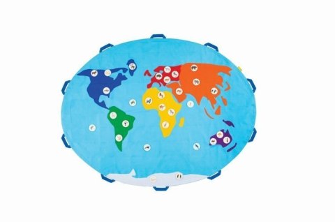 Zestaw Mata Edukacyjna Mapa Świata Zwierzęta 30 rzepów Zestaw Mata Edukacyjna Mapa Świata Zwierzęta 30 rzepów
