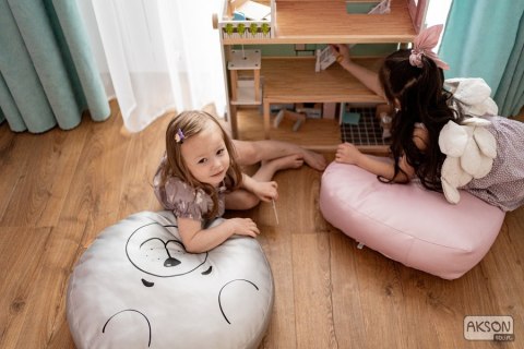 Pufa wzór GWIAZDKI 1 szt. - ŻÓŁTY Pufa wzór GWIAZDKI 1 szt. - ŻÓŁTY