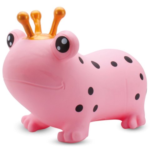 Skoczek gumowy dla dzieci ŻABA do skakania 55 cm różowy z pompką Skoczek gumowy dla dzieci ŻABA do skakania 55 cm różowy z pompką