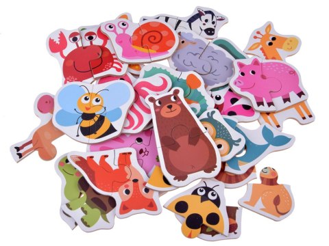 Kolorowe Puzzle układanka 24 Zwierzątka lew krowa motyl lis ZA4749 Kolorowe Puzzle układanka 24 Zwierzątka lew krowa motyl lis ZA4749
