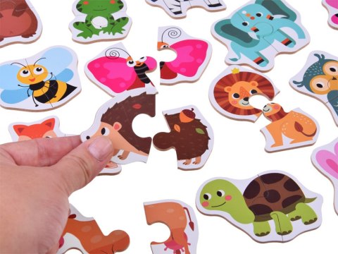Kolorowe Puzzle układanka 24 Zwierzątka lew krowa motyl lis ZA4749 Kolorowe Puzzle układanka 24 Zwierzątka lew krowa motyl lis ZA4749