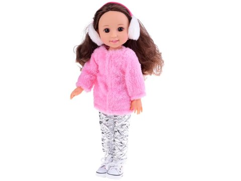 Urocza Lalka 38 cm Różowe futerko i nauszniki zimowe ubranie ZA4767 Urocza Lalka 38 cm Różowe futerko i nauszniki zimowe ubranie ZA4767