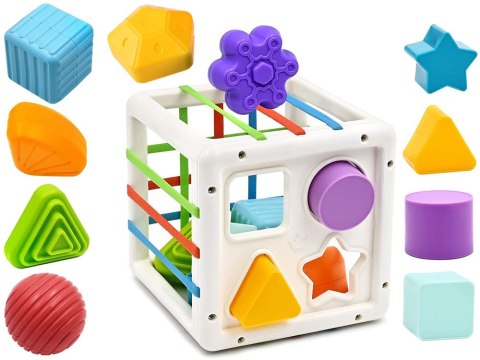 Kostka sorter zabawka dla maluszka gumki ZA4310 Kostka sorter zabawka dla maluszka gumki ZA4310