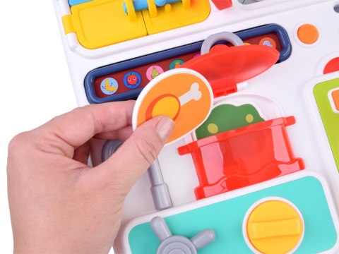 Tablica manipulacyjna kuchnia efekty dźwiękowe świetlne Montessori ZA4658 Tablica manipulacyjna kuchnia efekty dźwiękowe świetlne Montessori ZA4658