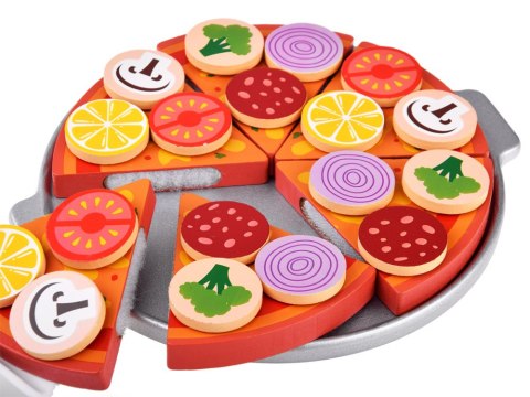 Zestaw DREWNIANA PIZZA do krojenia 16,5cm NA RZEP Dodatki 27ele ZA4689 Zestaw DREWNIANA PIZZA do krojenia 16,5cm NA RZEP Dodatki 27ele ZA4689