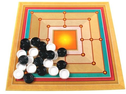 Jawa Gra planszowa strategiczna 2w1 WARCABY + MŁYNEK dla rywali GR0089 Jawa Gra planszowa strategiczna 2w1 WARCABY + MŁYNEK dla rywali GR0089