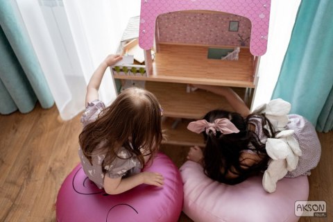 Dream Pouf MIŚ pufa poduszka ekoskóra 1 szt. - TURKUS Dream Pouf MIŚ pufa poduszka ekoskóra 1 szt. - TURKUS