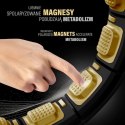 HMS ZESTAW HULA HOP MAGNETYCZNY BLACK/GOLD HHM13 Z LICZNIKIEM HMS + PAS WYSZCZUPLAJĄCY BR163 BLACK