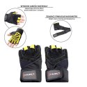 HMS RST01 BLACK/YELLOW ROZM. L RĘKAWICE NA SIŁOWNIĘ HMS
