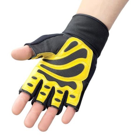 HMS RST01 BLACK/YELLOW ROZM. M RĘKAWICE NA SIŁOWNIĘ HMS HMS RST01 BLACK/YELLOW ROZM. M RĘKAWICE NA SIŁOWNIĘ HMS