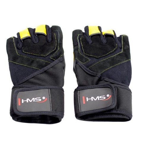 HMS RST01 BLACK/YELLOW ROZM. S RĘKAWICE NA SIŁOWNIĘ HMS