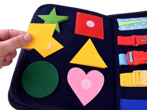 Materiałowa kolorowa książka manipulacyjna sensoryczna dla dzieci ZA4831 Materiałowa kolorowa książka manipulacyjna sensoryczna dla dzieci ZA4831