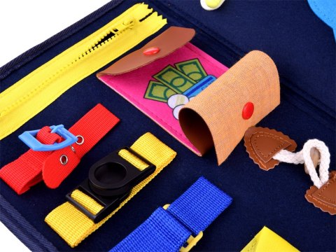 Materiałowa kolorowa książka manipulacyjna sensoryczna dla dzieci ZA4831 Materiałowa kolorowa książka manipulacyjna sensoryczna dla dzieci ZA4831