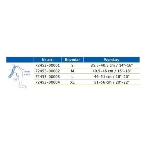 Orteza stawu kolanowego z regulowaną pelotą 72453-00003 L Orteza stawu kolanowego z regulowaną pelotą 72453-00003 L