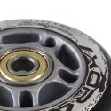 NILS EXTREME PU 84x24 82A CZARNE (4 szt.) + ABEC-9 CHROME (8 szt.) ZESTAW NILS EXTREME