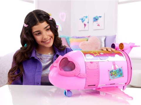 Różowy tęczowy samolot Barbie Extra Fly Minis lalka pilotka ZA5092 Różowy tęczowy samolot Barbie Extra Fly Minis lalka pilotka ZA5092