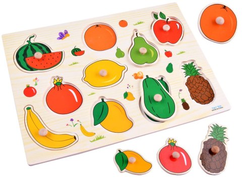 Puzzle drewniane OWOCE układanka 10ele ZA4722 Puzzle drewniane OWOCE układanka 10ele ZA4722
