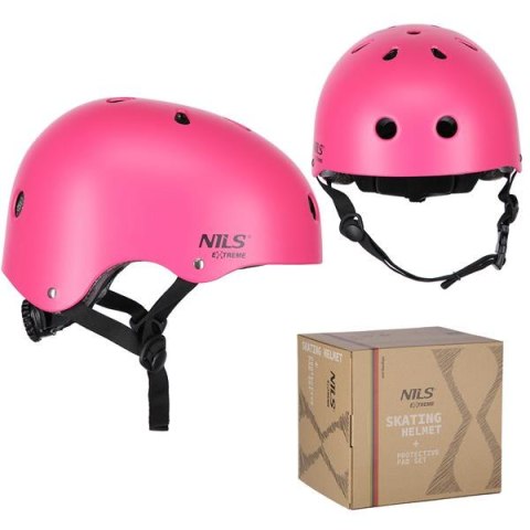 NILS EXTREME MR290+H230 KASK Z OCHRANIACZAMI ZESTAW RÓŻOWY ROZM. S NILS EXTREME NILS EXTREME MR290+H230 KASK Z OCHRANIACZAMI ZESTAW RÓŻOWY ROZM. S NILS EXTREME