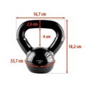 HMS KNV06 BLACK KETTLEBELL ŻELIWNY POKRYTY WINYLEM HMS