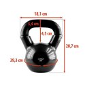 HMS KNV08 BLACK KETTLEBELL ŻELIWNY POKRYTY WINYLEM HMS
