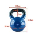 HMS KNV16 BLUE KETTLEBELL ŻELIWNY POKRYTY WINYLEM HMS