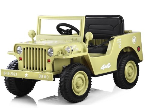 Wojskowe Auto na akumulator Willys + pilot PA0263 czarny Wojskowe Auto na akumulator Willys + pilot PA0263 czarny