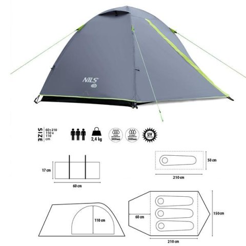 NILS CAMP NC6004 NAMIOT KEMPINGOWY SZARY EXPLORER NILS CAMP NILS CAMP NC6004 NAMIOT KEMPINGOWY SZARY EXPLORER NILS CAMP