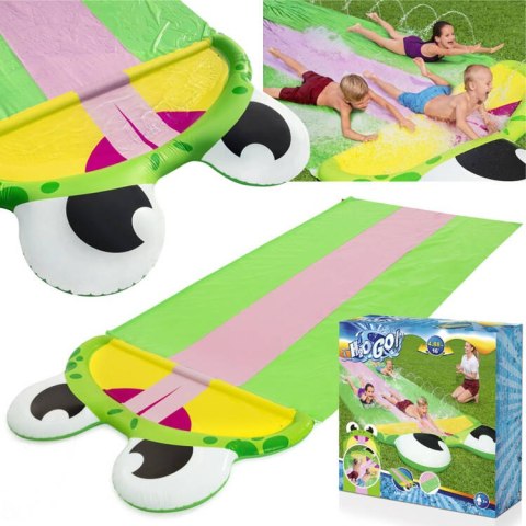 Bestway potrójny ślizg wodny H2O GO! 4.88m żaba 52389 Bestway potrójny ślizg wodny H2O GO! 4.88m żaba 52389