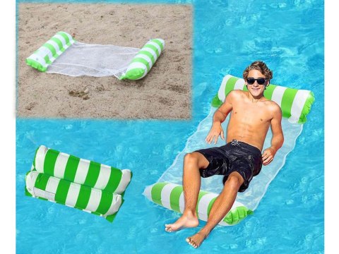 Dmuchany zielony Materac do pływania Hamak wodny na basen i plażę SP0758 Dmuchany zielony Materac do pływania Hamak wodny na basen i plażę SP0758