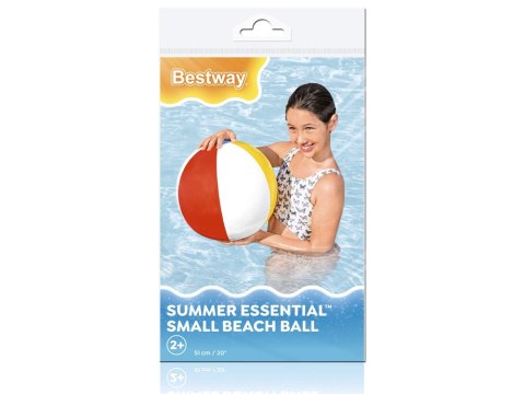 Bestway Dmuchana kolorowa piłka w paski dla dzieci i dorosłych 51cm 31021 Bestway Dmuchana kolorowa piłka w paski dla dzieci i dorosłych 51cm 31021
