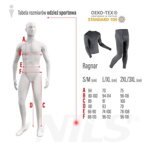 NILS BTS0060 SPODNIE TERMOAKTYWNE SZARE MĘSKIE L/XL RAGNAR NILS NILS BTS0060 SPODNIE TERMOAKTYWNE SZARE MĘSKIE L/XL RAGNAR NILS