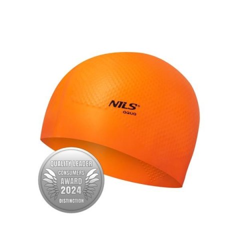 NILS AQUA NQC JEDNOKOLOROWY POMARAŃCZOWY CZEPEK SILIKONOWY DOTS NILS AQUA NILS AQUA NQC JEDNOKOLOROWY POMARAŃCZOWY CZEPEK SILIKONOWY DOTS NILS AQUA