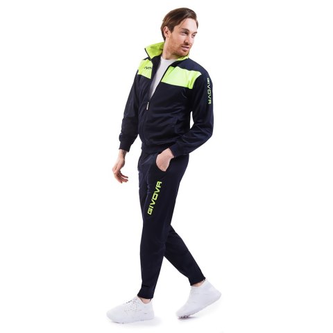 Givova Dres Givova Tuta Visa Fluo granatowo-zielony TR018F 0419 Givova Dres Givova Tuta Visa Fluo granatowo-zielony TR018F 0419