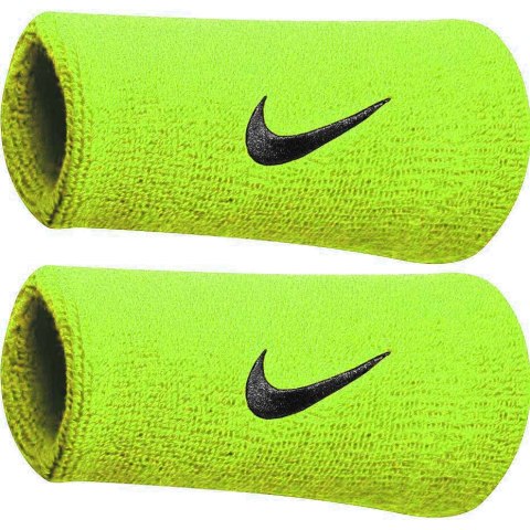 Nike Frotka na rękę szeroka Nike Swoosh Doublewide Wristbands limonkowe 2szt NNN05710 Nike Frotka na rękę szeroka Nike Swoosh Doublewide Wristbands limonkowe 2szt NNN05710